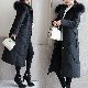 ダウンジャケットシンプルファッション韓国ファッション オシャレ 服長袖一般ロングフード付きジッパー無地防寒