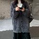 シャツカーディガンシンプルファッションモード韓国ファッション オシャレ 服長袖一般一般Vネックシングルブレストボタン無地防寒