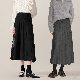 スカートシンプル韓国ファッション オシャレ 服なしハイウエストAライン無地伸縮性あり防寒コーディネート自在高く見える