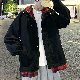 ジャケットシンプルファッションカジュアル韓国ファッション オシャレ 服春 服秋  服メンズポリエステル長袖一般一般フード付きジッパーシングルブレストボウタイ切り替えチェック柄配色